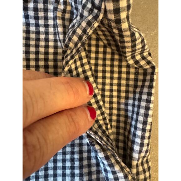 Gingham Cropped Pants Size 18 Cotton Spandex Stretch Pockets 21" Inseam - Picture 4 of 6